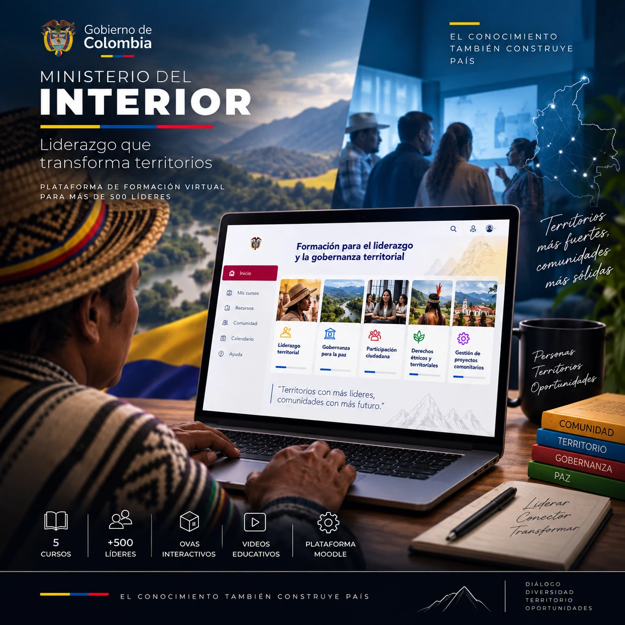 Ministerio del Interior de Colombia — Formación virtual para el liderazgo y la gobernanza territorial